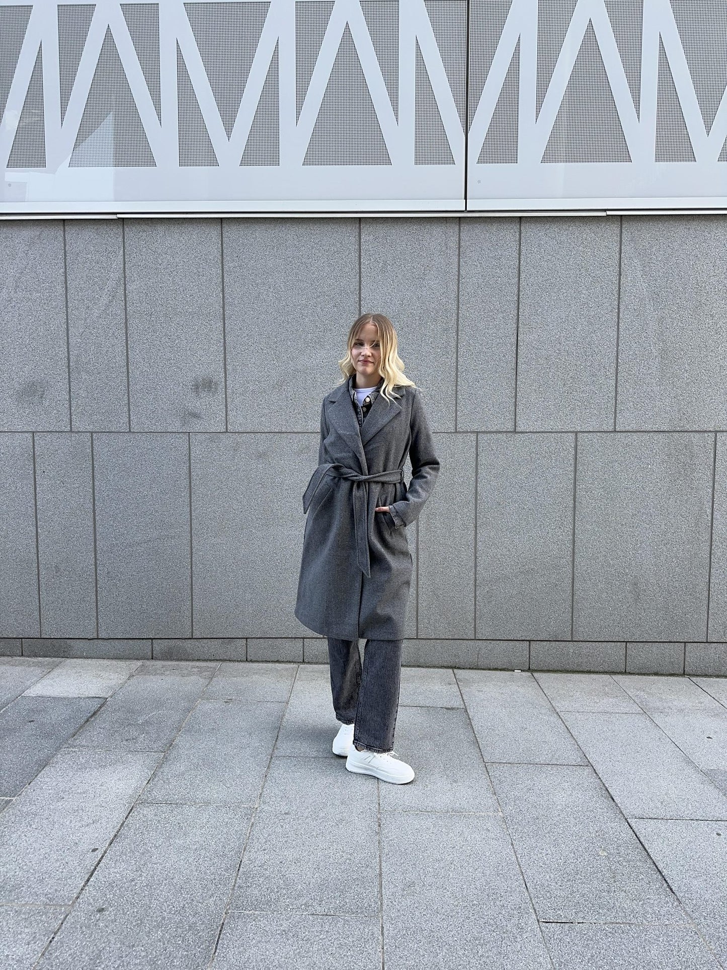 VMFORTUNEAYA Coat - Medium Grey Melange